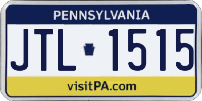 PA license plate JTL1515