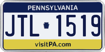 PA license plate JTL1519