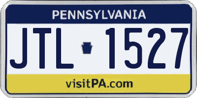 PA license plate JTL1527