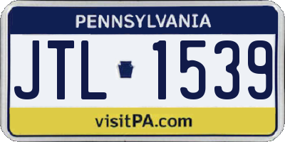 PA license plate JTL1539