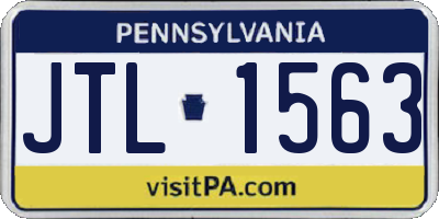 PA license plate JTL1563