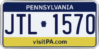 PA license plate JTL1570