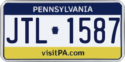 PA license plate JTL1587