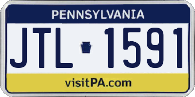 PA license plate JTL1591