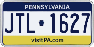 PA license plate JTL1627
