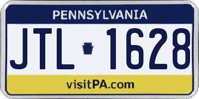 PA license plate JTL1628