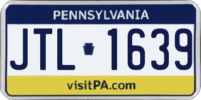 PA license plate JTL1639