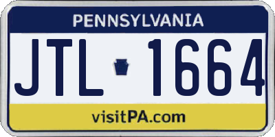 PA license plate JTL1664