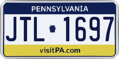 PA license plate JTL1697
