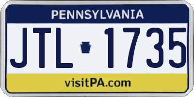 PA license plate JTL1735