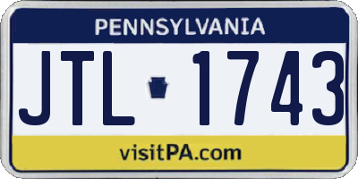 PA license plate JTL1743