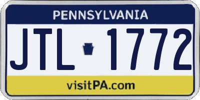 PA license plate JTL1772
