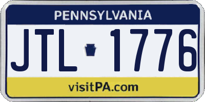 PA license plate JTL1776