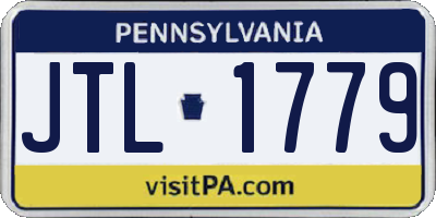 PA license plate JTL1779