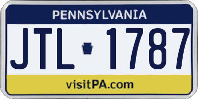 PA license plate JTL1787