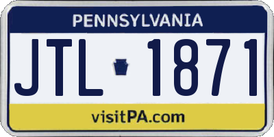 PA license plate JTL1871