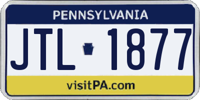 PA license plate JTL1877