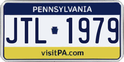 PA license plate JTL1979
