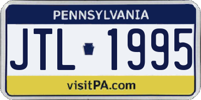 PA license plate JTL1995