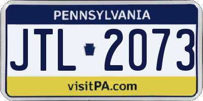 PA license plate JTL2073