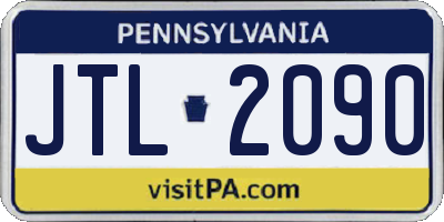 PA license plate JTL2090