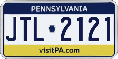 PA license plate JTL2121