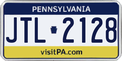 PA license plate JTL2128