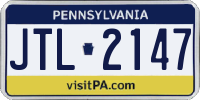 PA license plate JTL2147