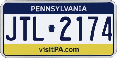 PA license plate JTL2174