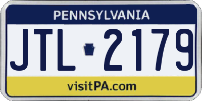 PA license plate JTL2179