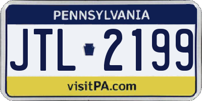 PA license plate JTL2199