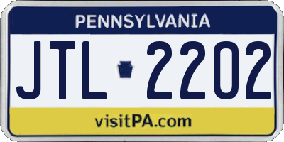 PA license plate JTL2202