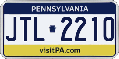 PA license plate JTL2210