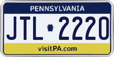 PA license plate JTL2220