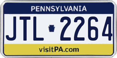 PA license plate JTL2264