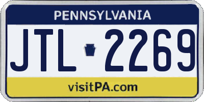 PA license plate JTL2269