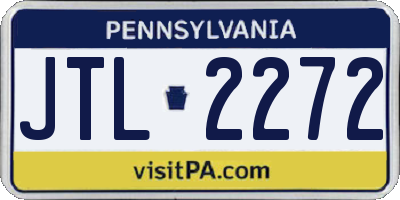 PA license plate JTL2272