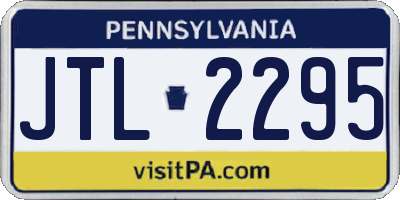 PA license plate JTL2295