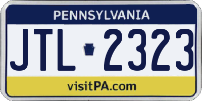 PA license plate JTL2323