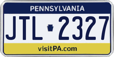 PA license plate JTL2327