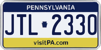 PA license plate JTL2330