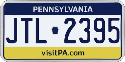 PA license plate JTL2395