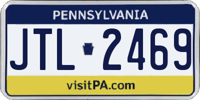 PA license plate JTL2469