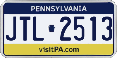 PA license plate JTL2513