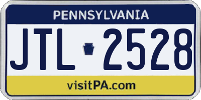 PA license plate JTL2528
