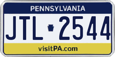 PA license plate JTL2544