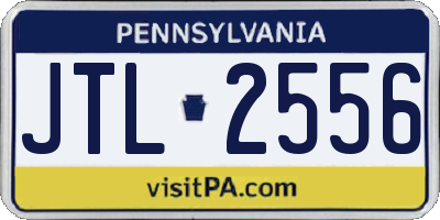 PA license plate JTL2556