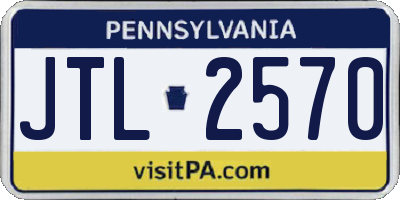 PA license plate JTL2570