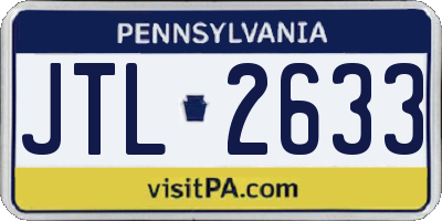 PA license plate JTL2633