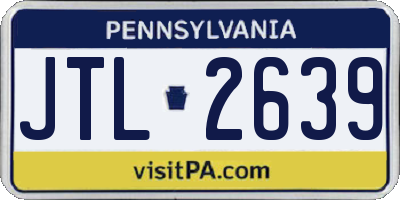 PA license plate JTL2639